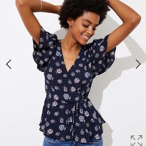 Loft Blossom Wrap Top